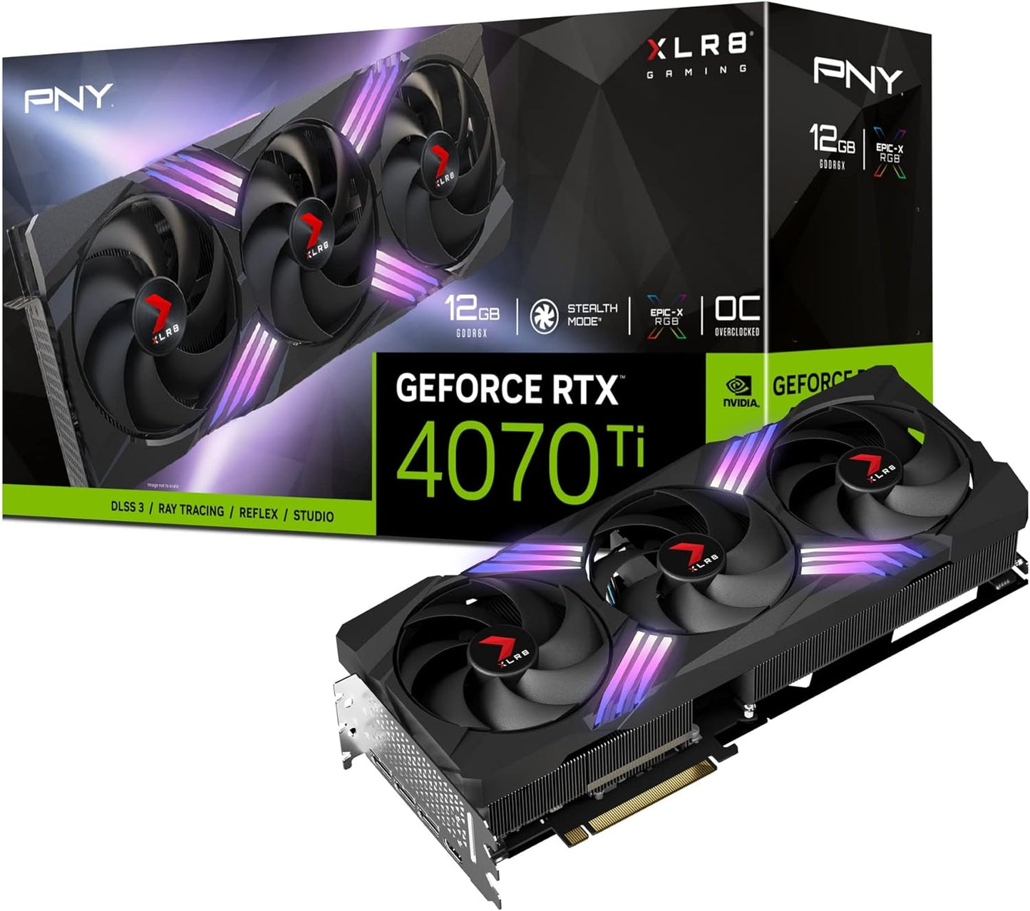 PNY GeForce RTX 4070 Ti 12GB XLR8 Gaming Triple Fan Graphics Card