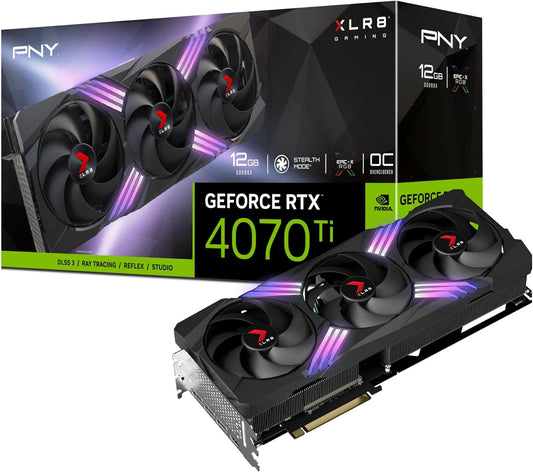 PNY GeForce RTX 4070 Ti 12GB XLR8 Gaming Triple Fan Graphics Card